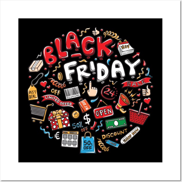 black Friday theme Wall Art by Mako Design 